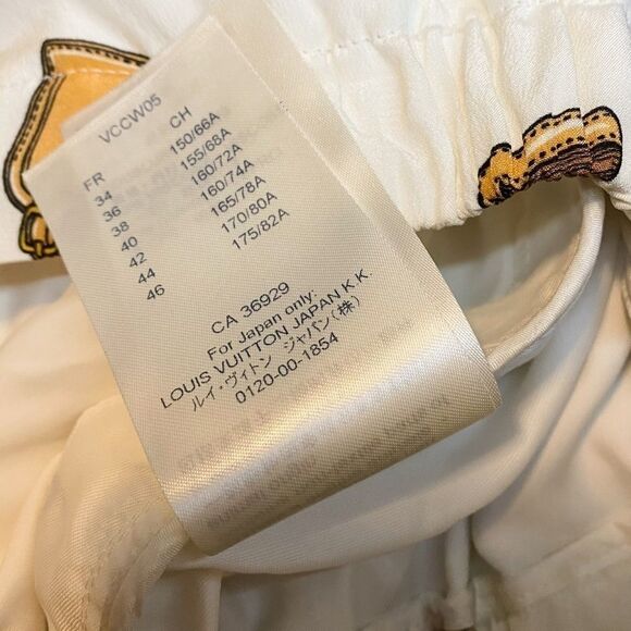 RARE Louis Vuitton White Silky Shorts Year of Rooster NWT FR38 / USA Sz Small - Picture 12 of 16